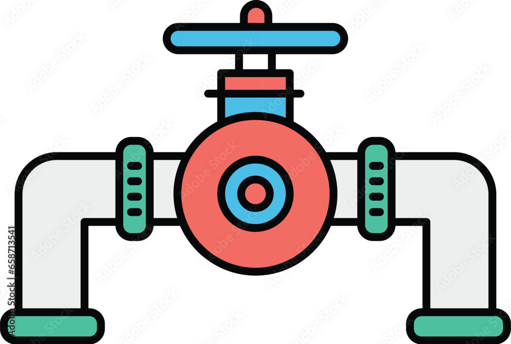 Gas pipeline Vector Icon easily modified

