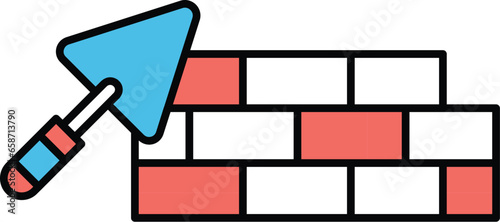 Brick Vector Icon easily modified


