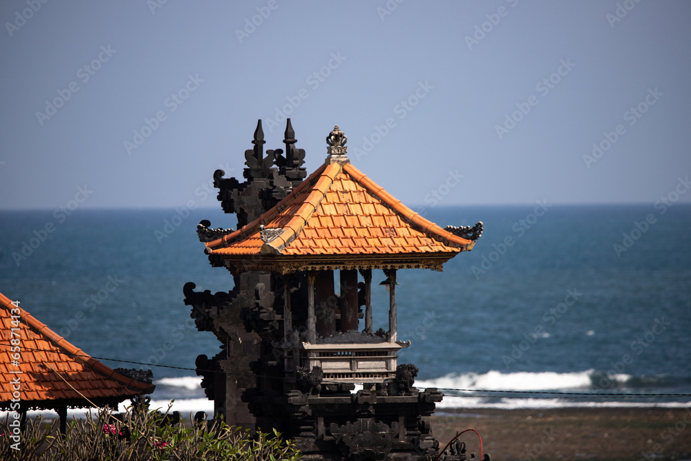 Hindu temple in the morning, beautiful sunrise at a religious place in Bali island, Indonesia Hindu temple in the morning, beautiful sunrise at a religious place in Bali island, Indonesia