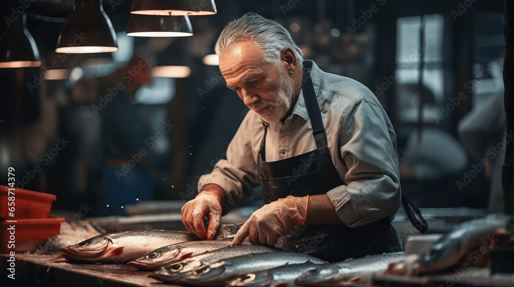 Savoring the Flavor, Chef's Skill in Preparing a Fish Dish Savoring the Flavor, Chef's Skill in Preparing a Fish Dish