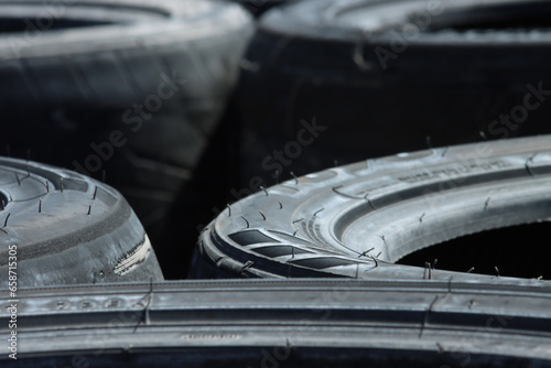 car tire close up