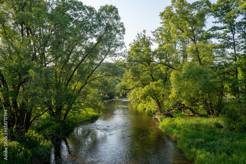 A River landscape - The river Eder in a green landscape
