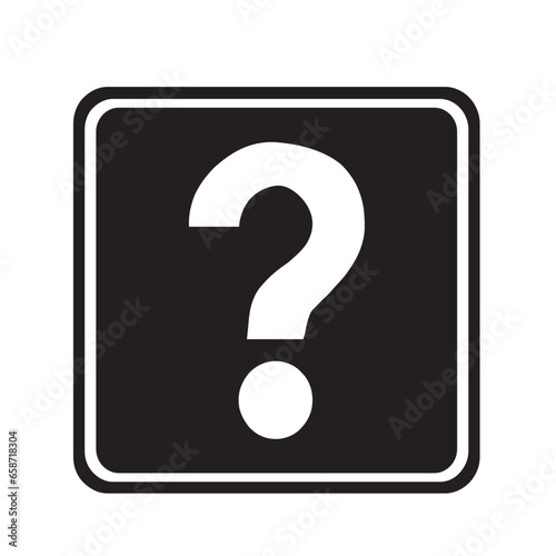 Question mark sign icon illustration. Flat design style