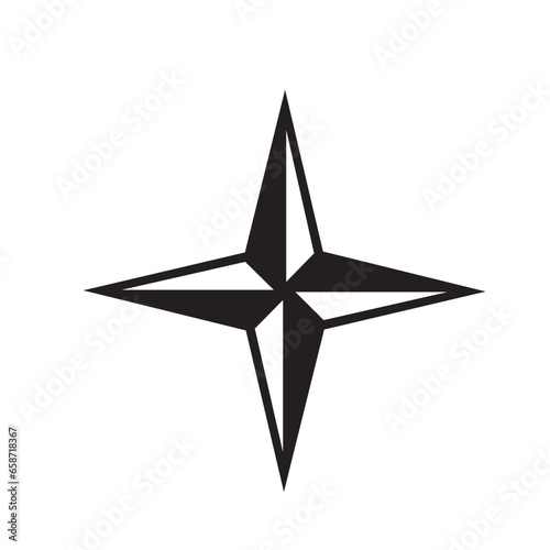 A compass shows the way or direction a logo symbol, template