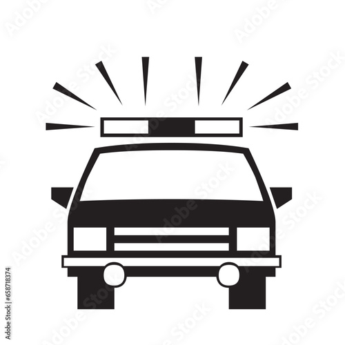 This is an image of Black and White Truck front Side