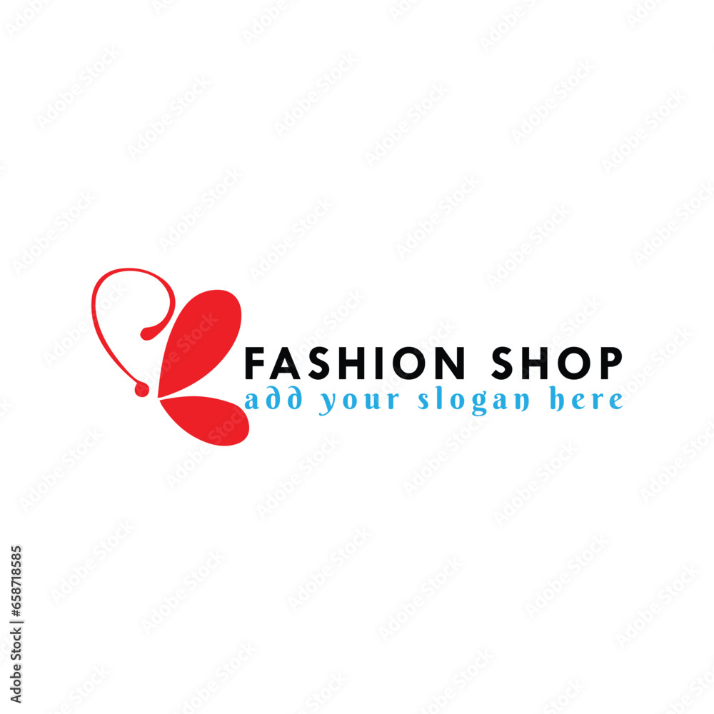 fashion boutique clothing store logo design vector