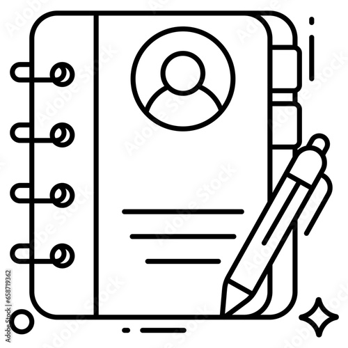 Premium download icon of contact book