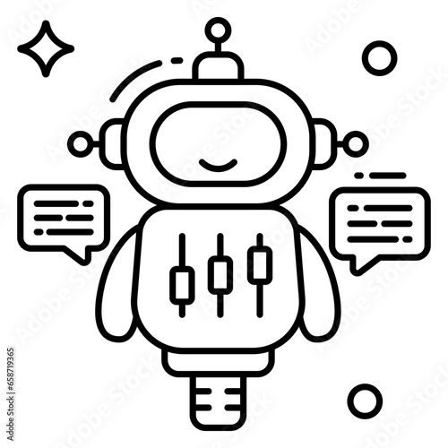 An icon design of talk bot