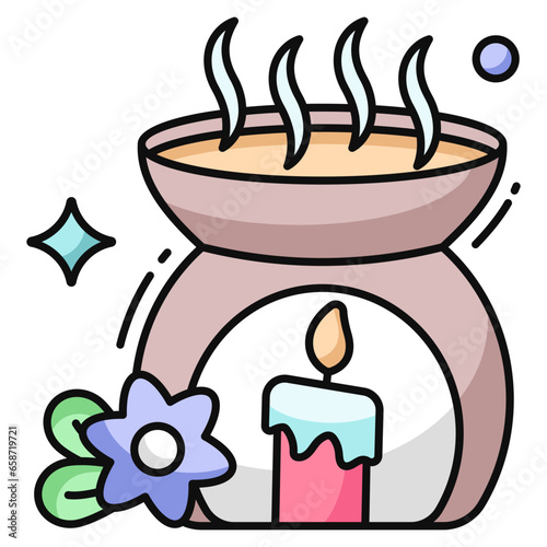 Trendy design icon of aromatherapy 