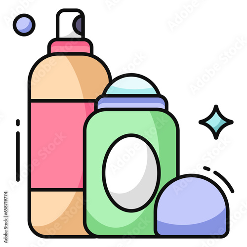 A unique design icon of body spray 