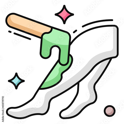 An icon design of leg waxing 