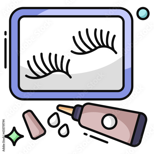Modern design icon of eyelashes 