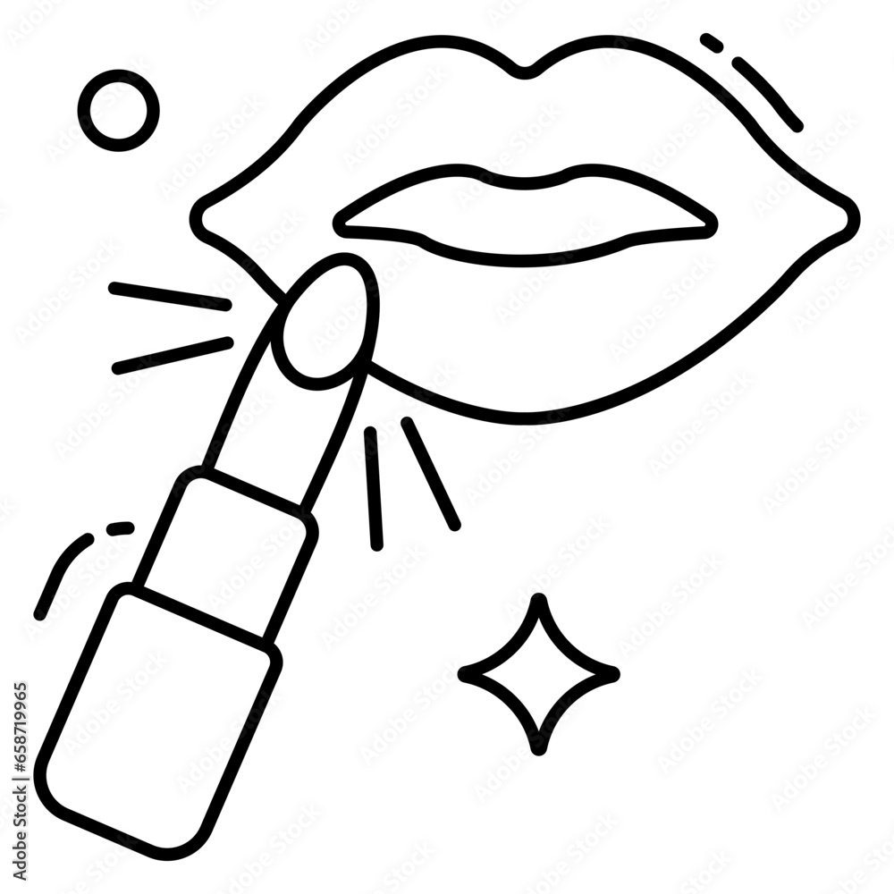 Fototapeta premium Perfect design icon of lipstick 