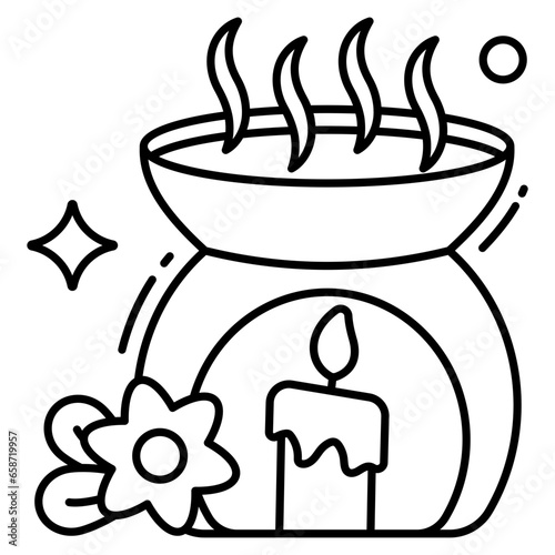 Trendy design icon of aromatherapy 