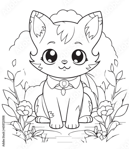 Meow Cats Coloring page for Kids