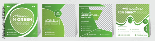 Social Media and Web Banner Templates for Lawn and Gardening Services. Instagram Bundle for Lawn Care and Landscaping