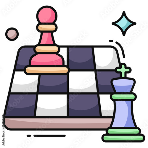 Creative design icon of chessboard 