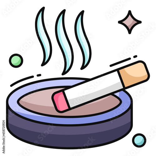 An icon design of smoking 
