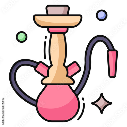 Creative design icon of hookah