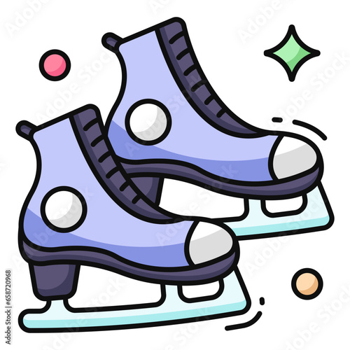 Trendy design icon of ice skate