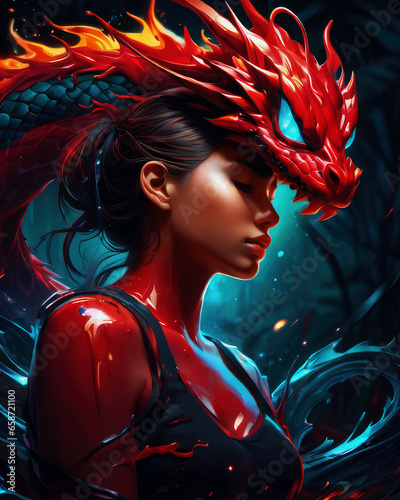 portrait of a woman with red hair