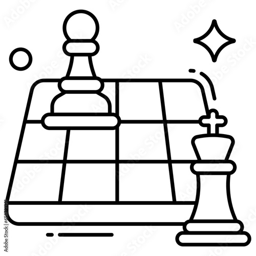 Creative design icon of chessboard 