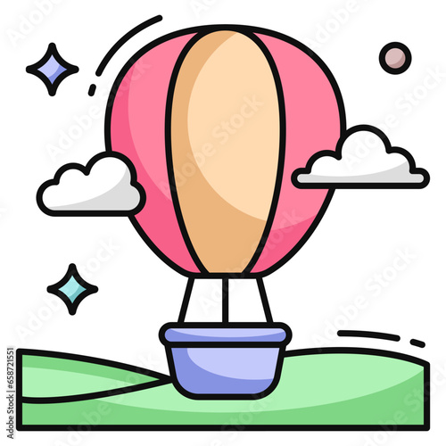 Premium download icon of hot air balloon 