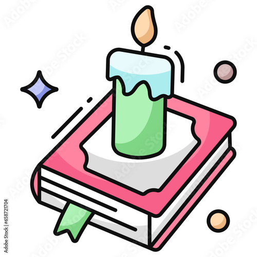 Trendy design icon of spell book