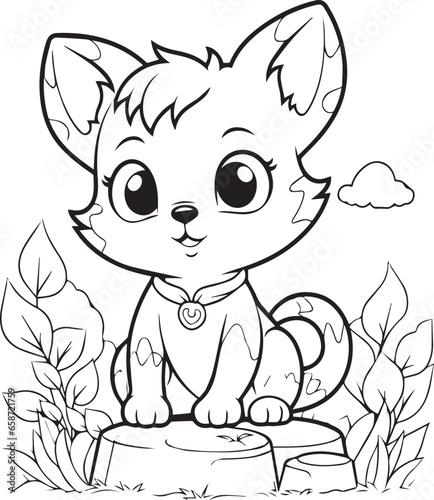 Meow Cats Coloring page for Kids