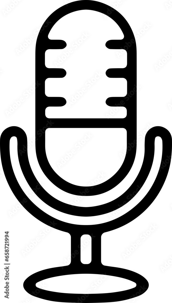 Professional Microphone and Audio Recording Device Icon Isolated on White Background for Podcasting and Speech Professional Microphone and Audio Recording Device Icon Isolated on White Background for Podcasting and Speech