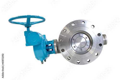 A butterfly valve is a valve that isolates or regulates the flow of a fluid