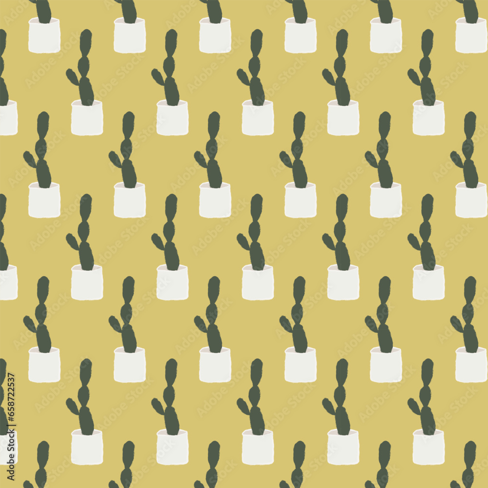 seamless background of cactus seamless background of cactus