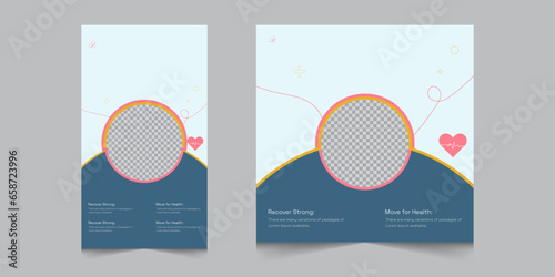 Set of world physical therapy day template, mental health day awarness banner