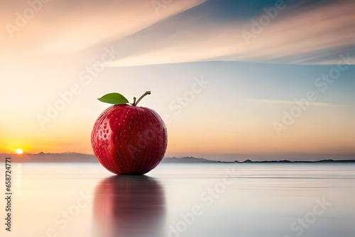 apple on the beach