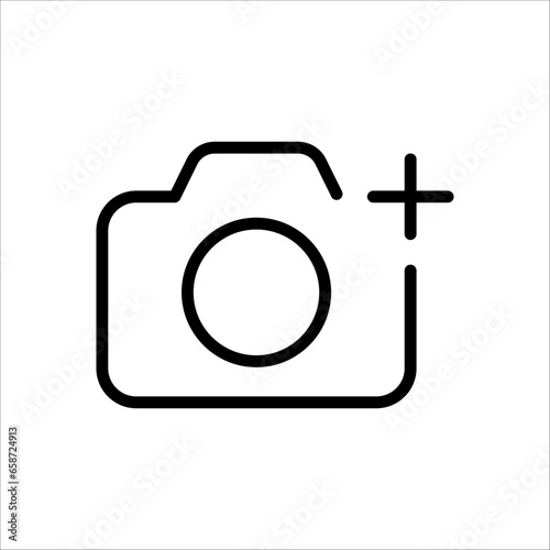 add photos icon. Simple element illustration. add photos concept symbol design on white background