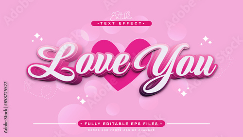 editable handwritten style love me text effect.typhography logo