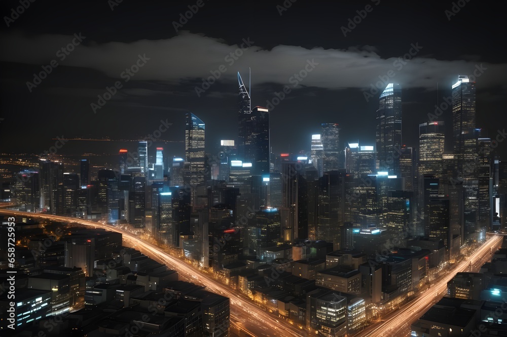 Cityscape Symphony Night Lights - Generative AI Edition




