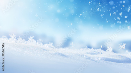 Winter landscape with snow, winter decoration © iv work