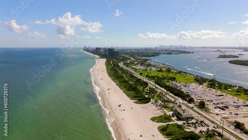 Haulover Beach Florida aerial stock video 2023 photo