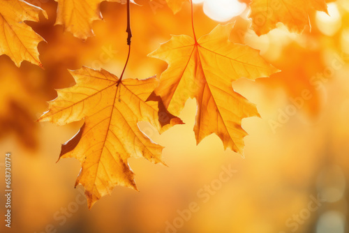 Background of autumn orange leaves.