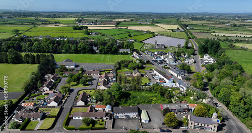 Aerial photo of Residential housing in Dervock on the North Coast Antrim Northern Ireland photo