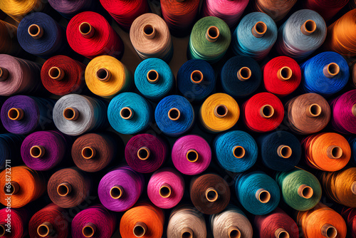 spools of colorful thread sitting on top of one another piled up and ready to be used