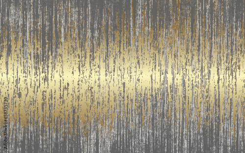 Gold, grey and white abstract brush strokes vector art background for cards, flyer, poster, banner and cover design. Hand drawn textured illustration for design interior. Modern grunge backdrop.