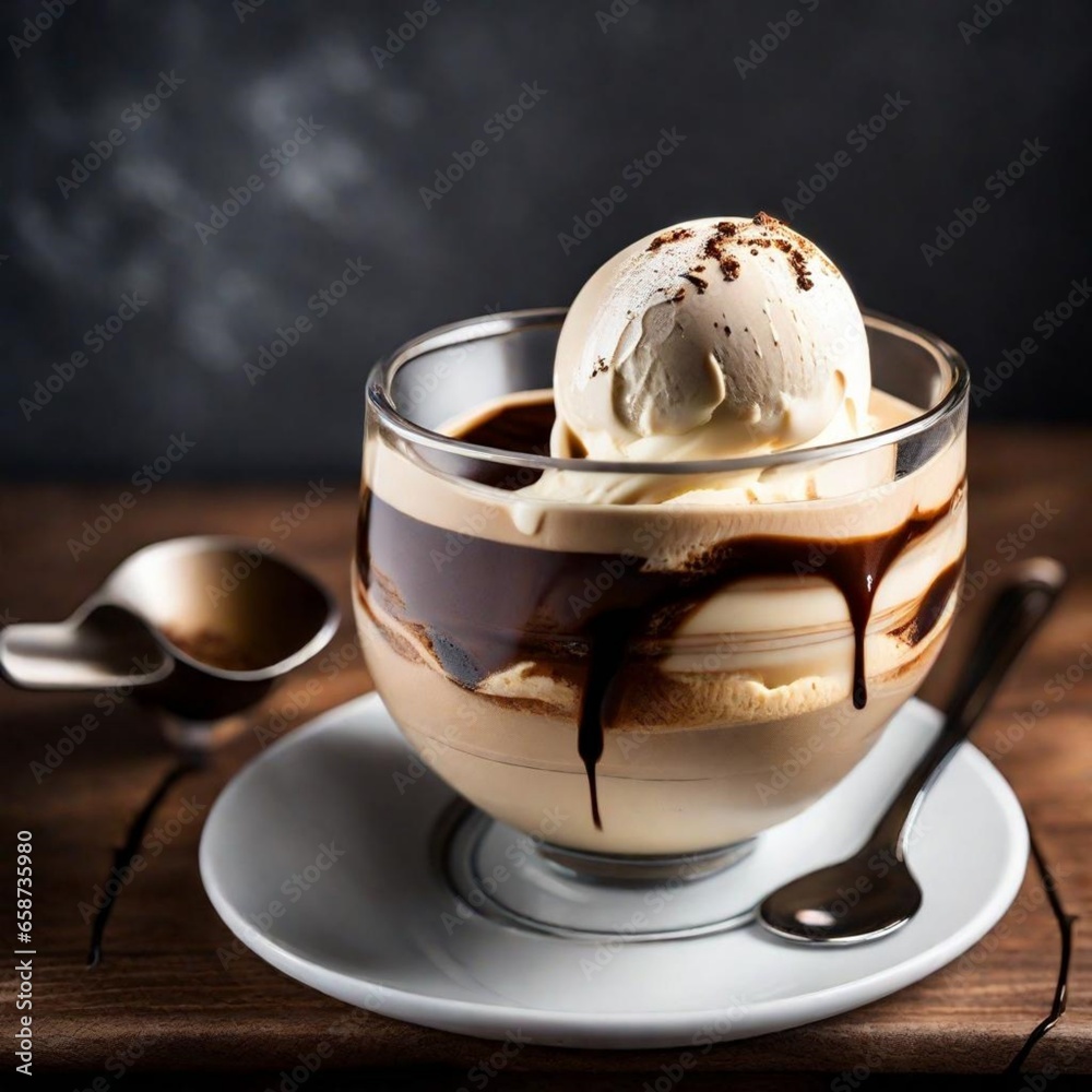 Velvety scoop of vanilla bean ice cream. Velvety scoop of vanilla bean ice cream.
