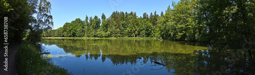 Pond "Plockuv rybnik" at Lanskroun, Ustí nad Orlicí District, Pardubice Region, Czech Republic, Europe 