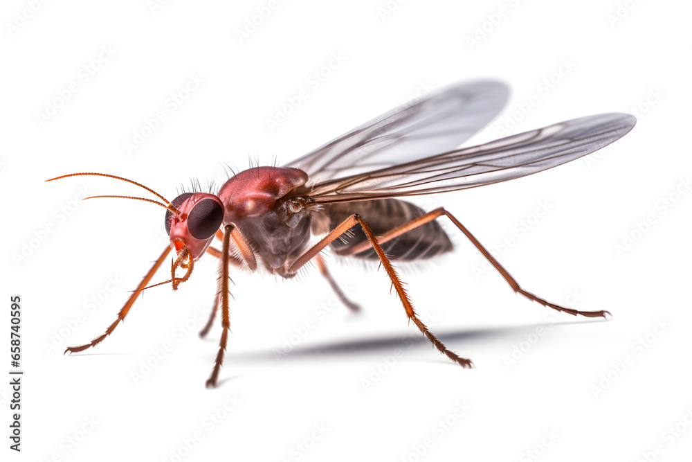 Midge on white transparent background - Generative AI Midge on white transparent background - Generative AI