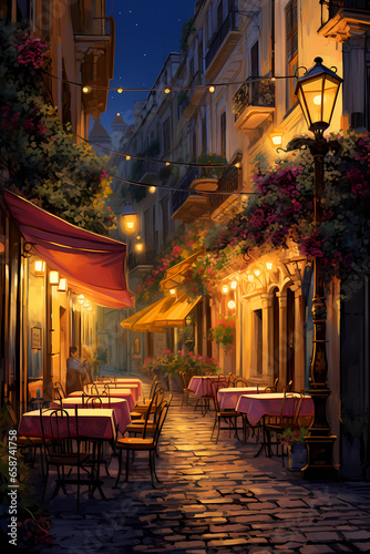 Illustration of beautiful view of the city of Sevilla, Spain © Alek