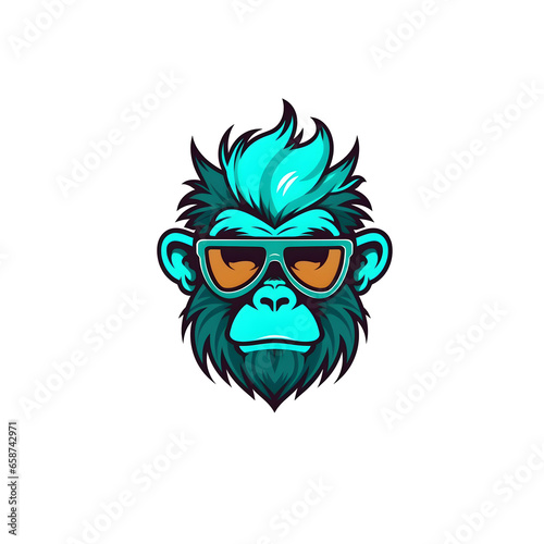 monkey logo with sunglasses