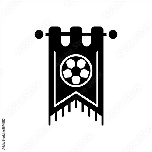 Pennant line icon. Soccer symbol. Football sport sign for mobile concept and web design on white background