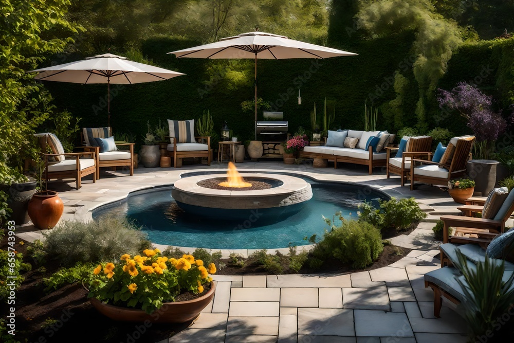 Outdoor Tranquility: Bringing Transitional Design to Your Patio or Garden.